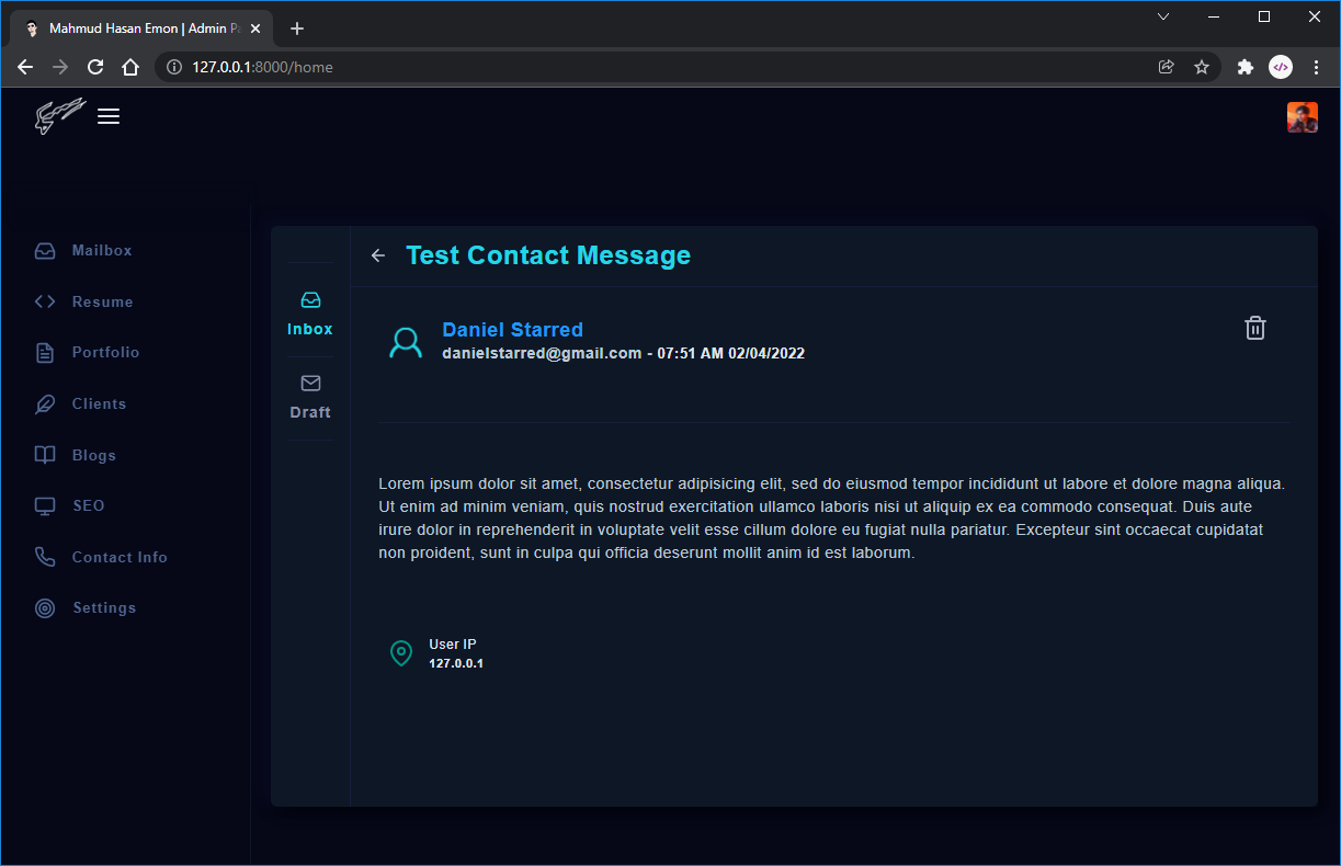 HelloZed Personal Portfolio Laravel - Screenshot 8