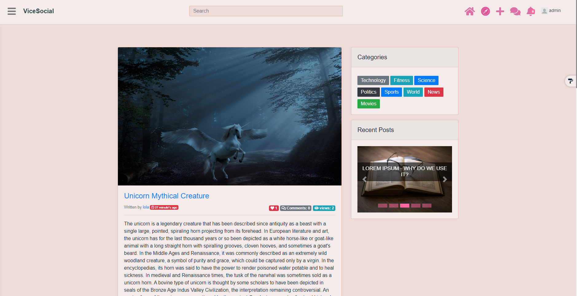 ViceSocial - Screenshot 1