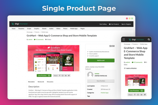 Visit Listing - Themeforest Clone Script - Digi Monster Themeforest Clone Script - Digi Monster - Screenshot 1