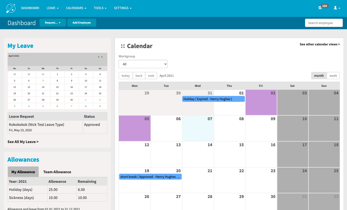 LeaveWizard - Screenshot 1