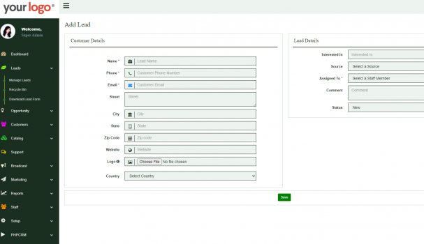 Visit Listing - PHP CRM PHP CRM - Screenshot 2