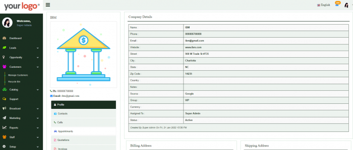 Visit Listing - PHP CRM PHP CRM - Screenshot 4