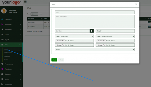 Visit Listing - PHP HR PHP HR - Screenshot 1