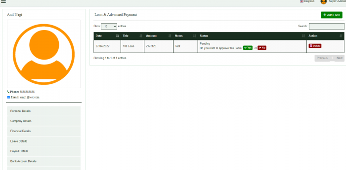 Visit Listing - PHP HR PHP HR - Screenshot 2