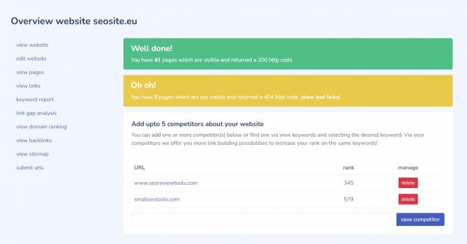 Visit Listing - Seosite: SEO set of toolsets Seosite: SEO set of toolsets - Screenshot 1