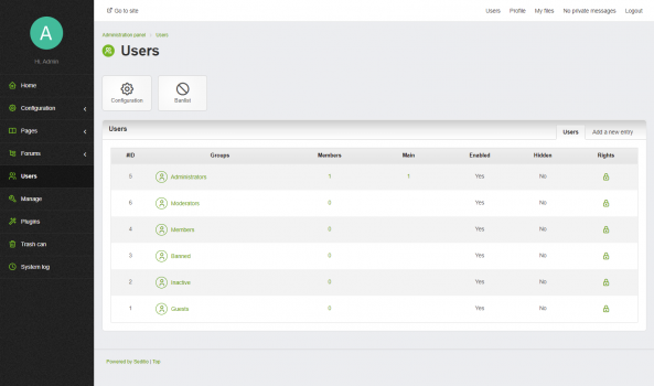 Seditio CMS - Screenshot 5