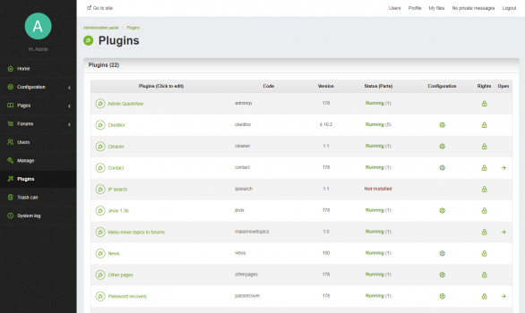 Seditio CMS - Screenshot 3