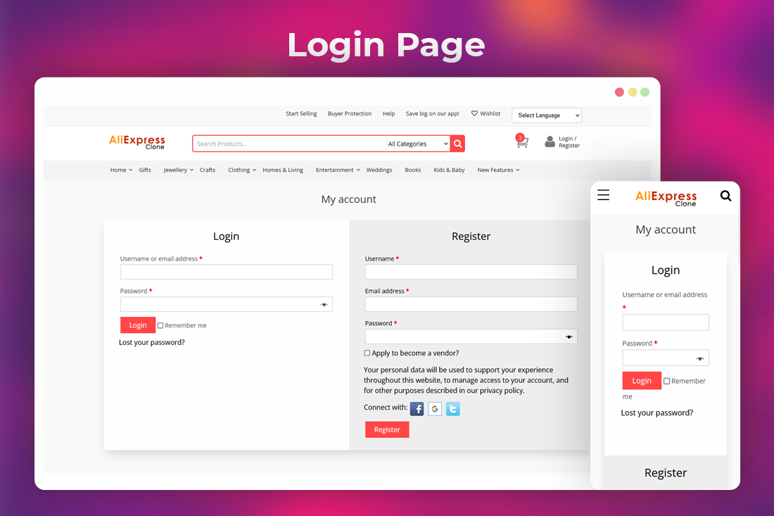 Aliexpress Clone WordPress Theme - Buy2Aliexpress - Screenshot 1