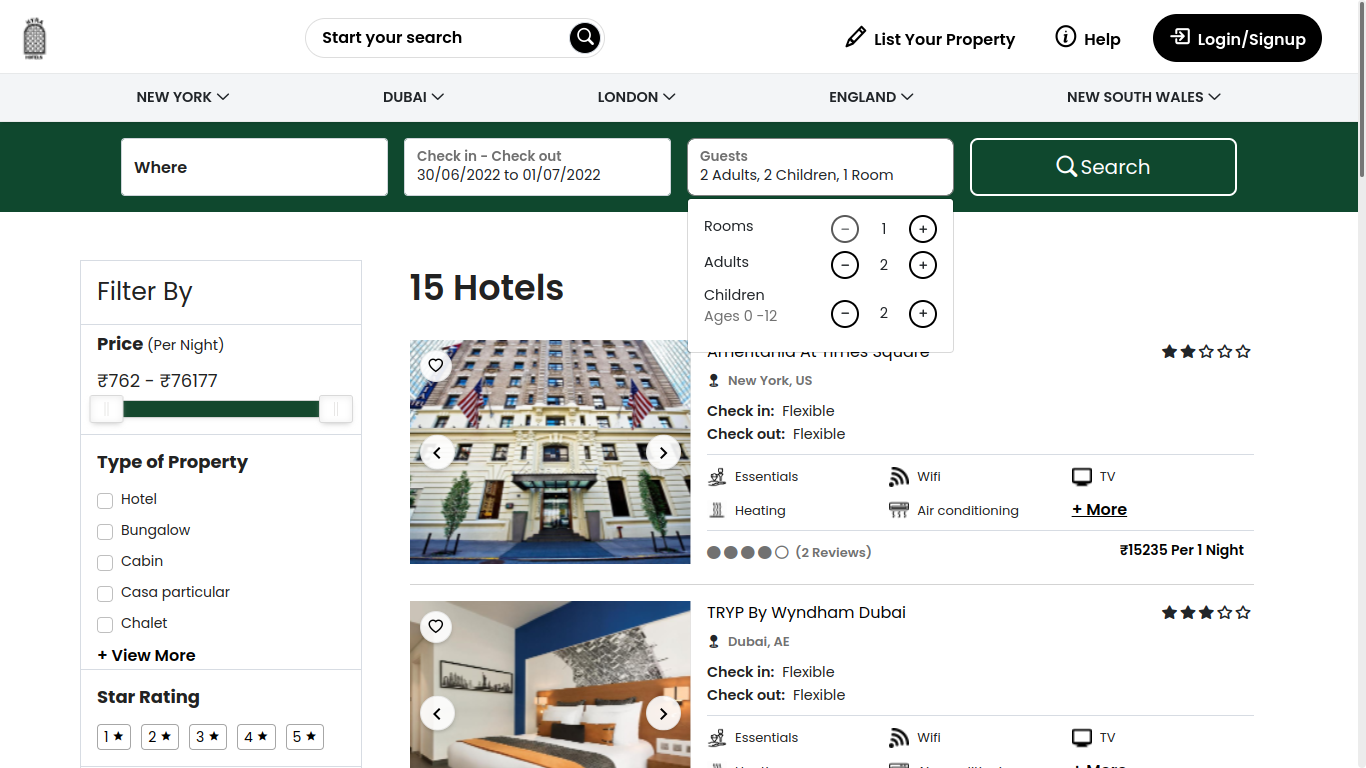 Hyra Hotels Rental - Hotel Booking Script - Screenshot 2