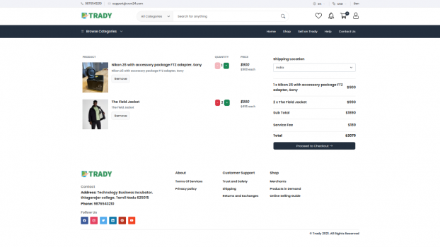 Visit Listing - Trady - Ecommerce Script Trady - Ecommerce Script - Screenshot 6