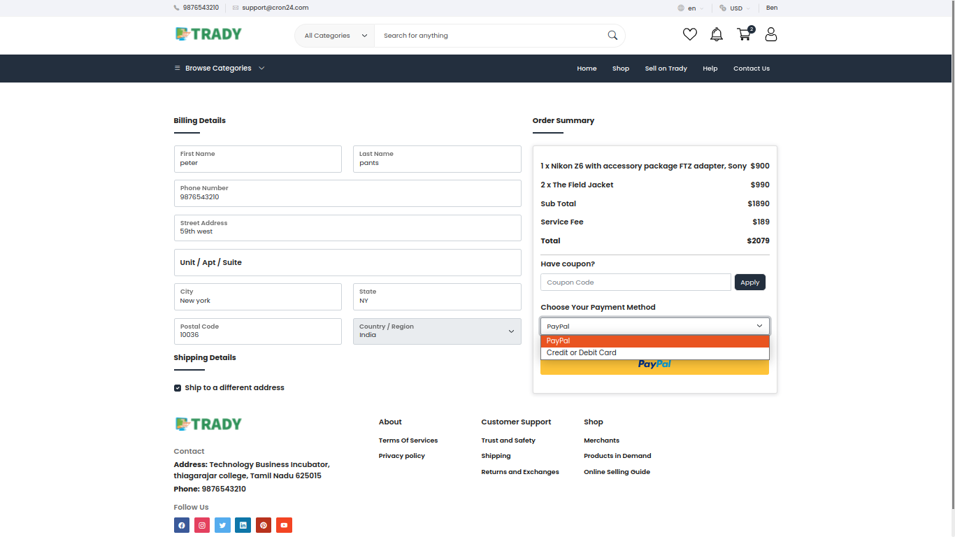 Trady - Ecommerce Script - Screenshot 7