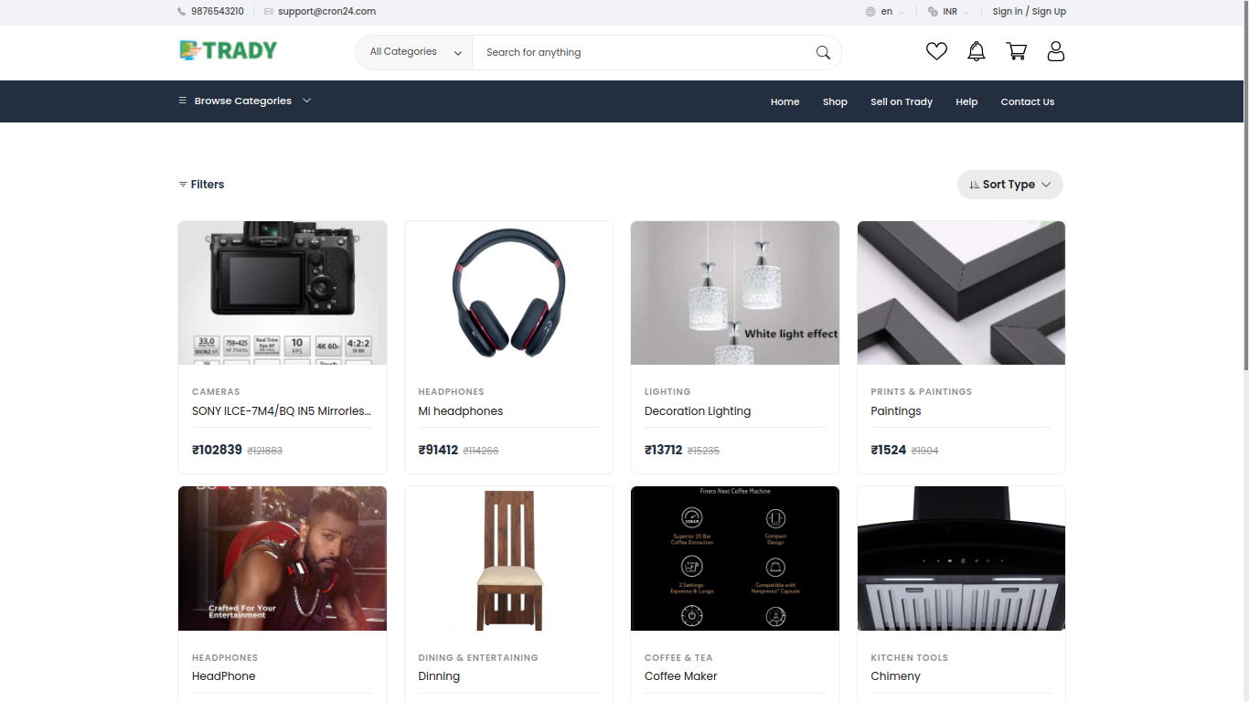 Trady - Ecommerce Script - Screenshot 3