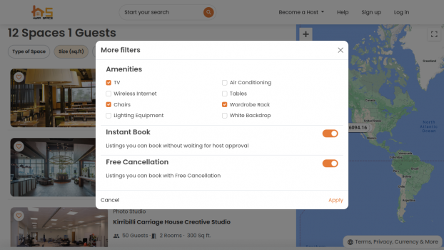 Visit Listing - Hyra Space - Space Rental Script Hyra Space - Space Rental Script - Screenshot 4