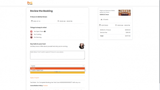 Visit Listing - Hyra Space - Space Rental Script Hyra Space - Space Rental Script - Screenshot 6