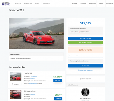 Visit Listing - Wordpress Auction Script/Theme Wordpress Auction Script/Theme - Screenshot 4