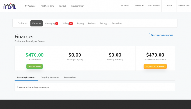 Visit Listing - Wordpress Auction Script/Theme Wordpress Auction Script/Theme - Screenshot 3