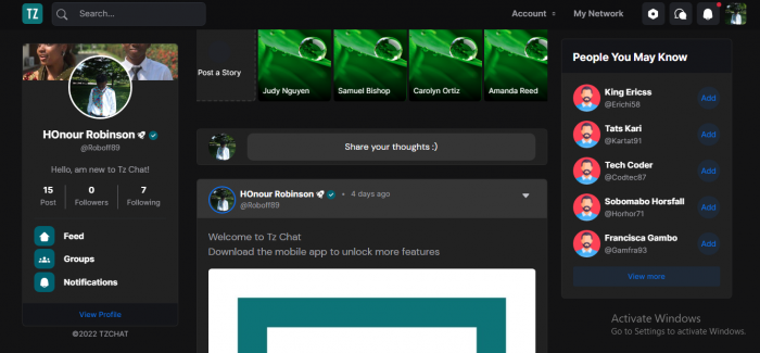 Tz Chat - Screenshot 1