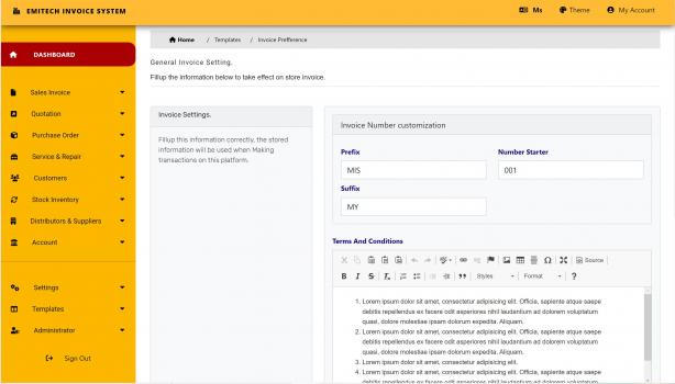Emitech PHP Invoice System - Screenshot 8