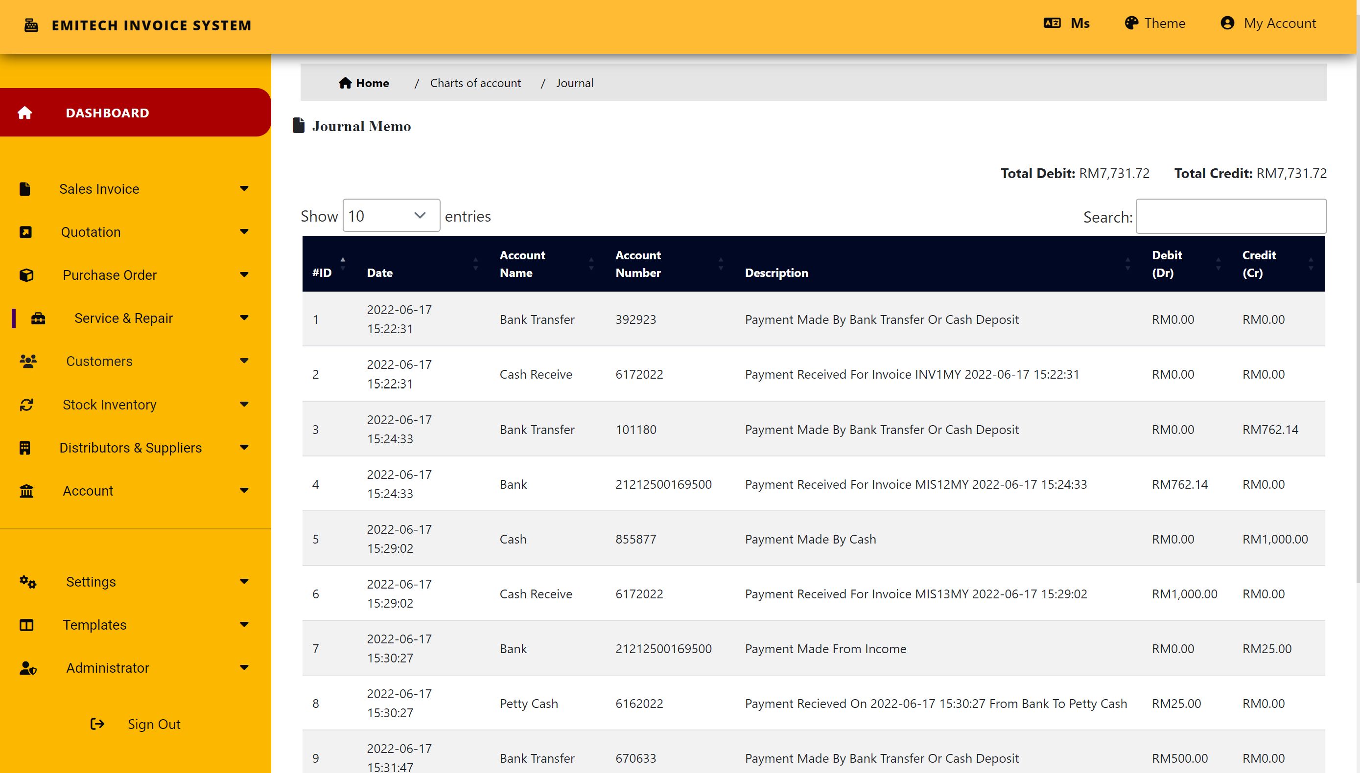 Emitech PHP Invoice System - Screenshot 6
