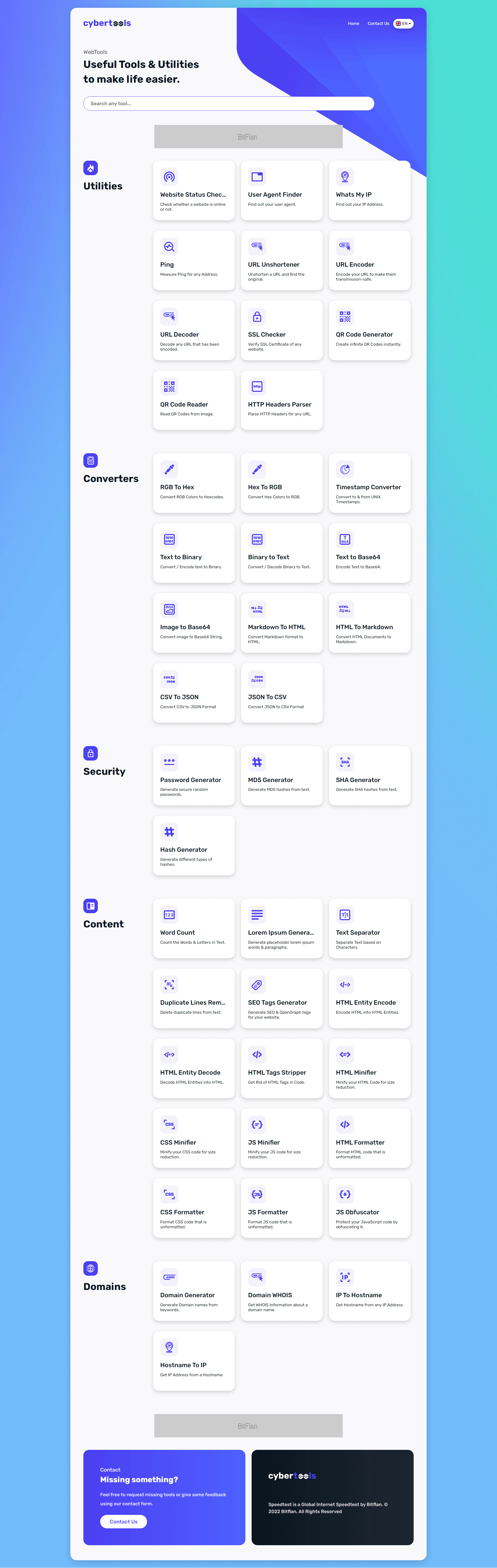 CyberTools - Awesome Web Tools - Screenshot 1