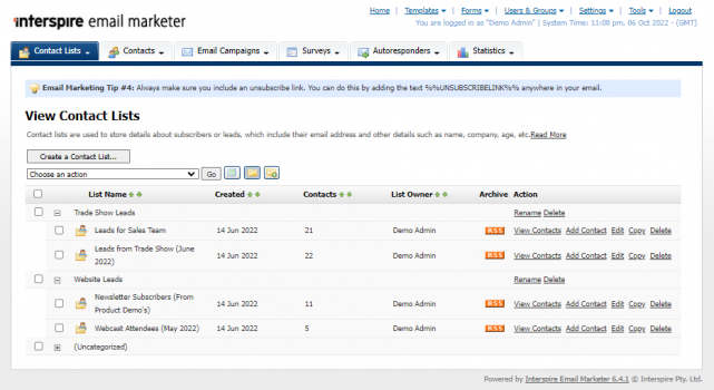 Interspire Email Marketer - Screenshot 2