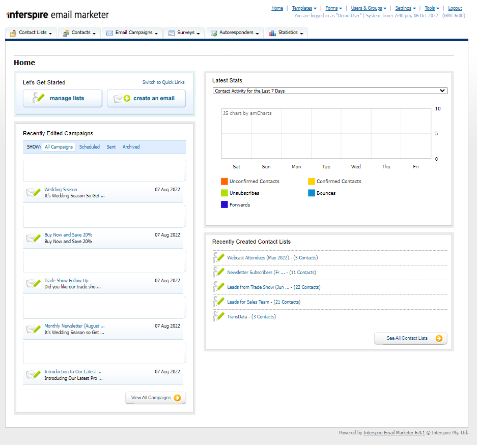 Interspire Email Marketer - Screenshot 1
