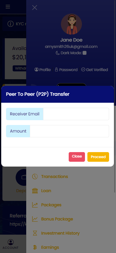 CryptoPro Investment Platform - Screenshot 9