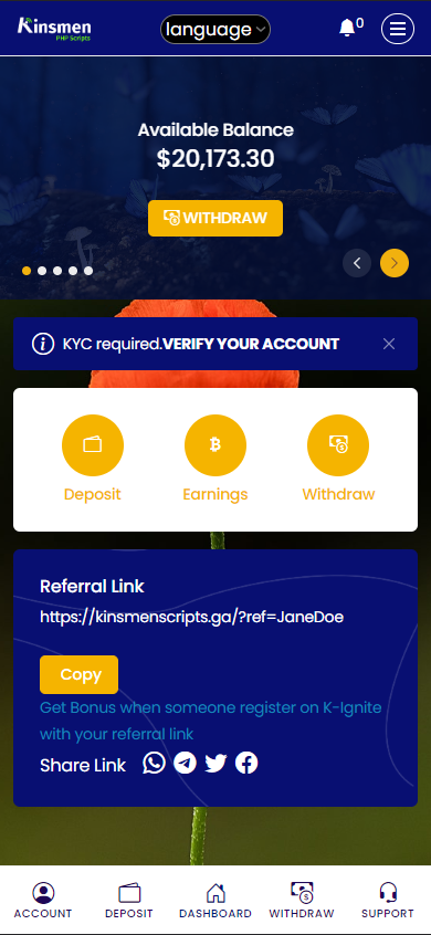 CryptoPro Investment Platform - Screenshot 4