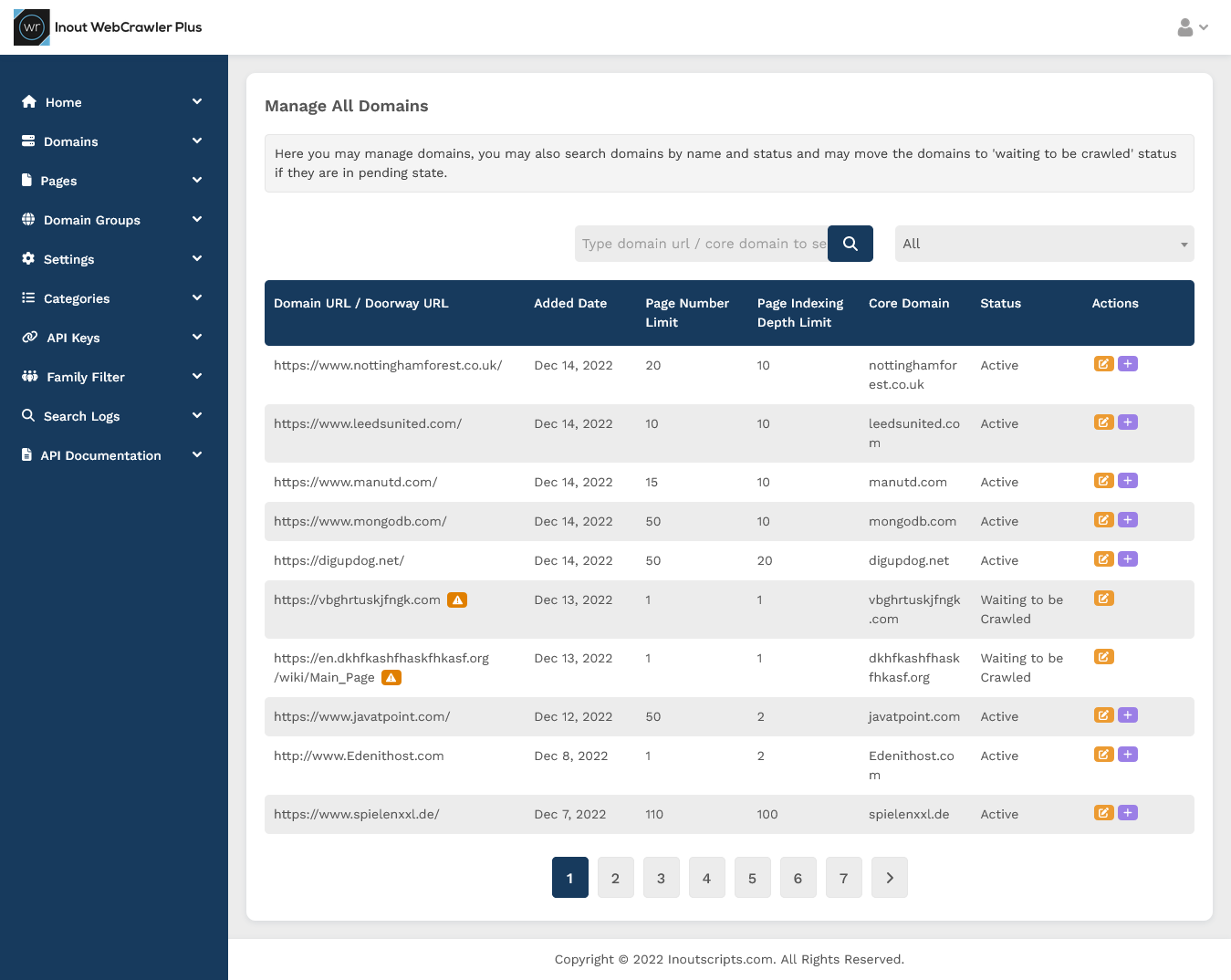 Inout WebCrawler Plus - Screenshot 2