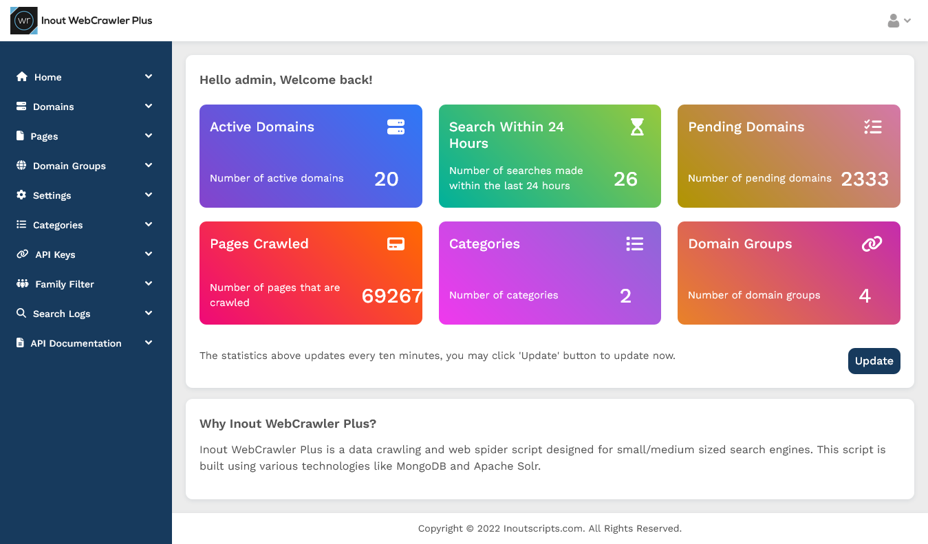 Inout WebCrawler Plus - Screenshot 1