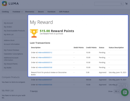 Visit Listing - Magento 2 Reward Points Extension Magento 2 Reward Points Extension - Screenshot 4