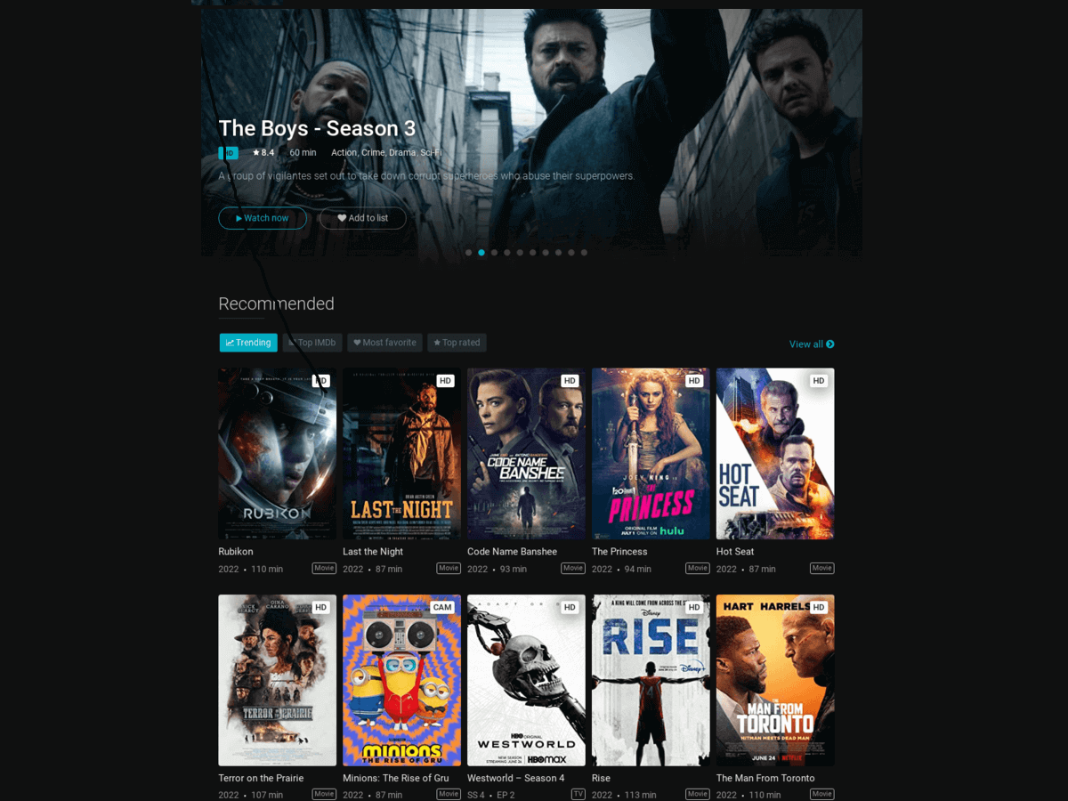 FMovies Clone - Screenshot 1