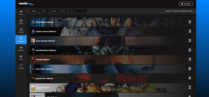MovieWP - Movie WordPress Theme - Screenshot 1