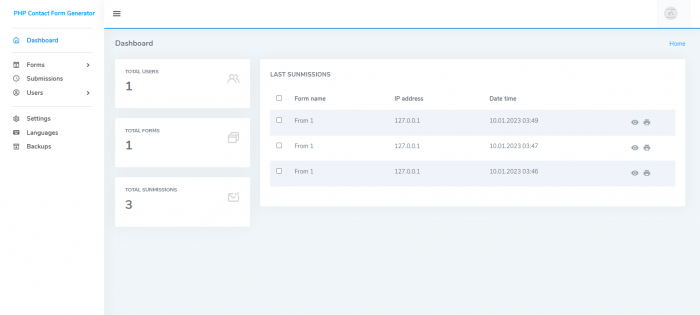 PHP Form Builder Generator - Screenshot 1