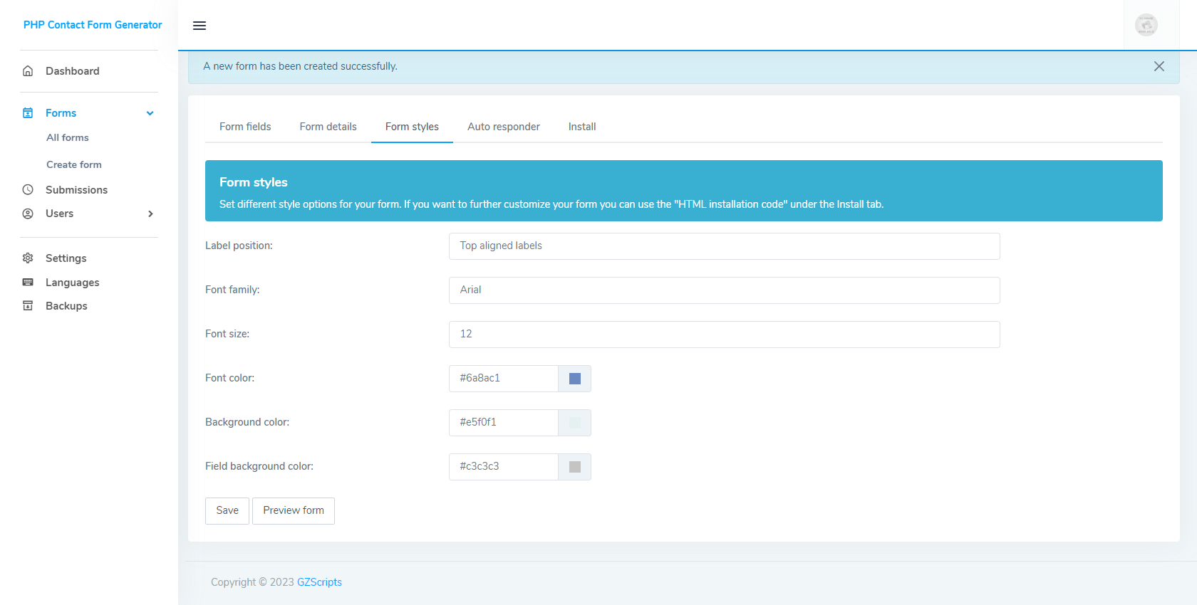 PHP Form Builder Generator (Posted by mskart) | Hotscripts Miscellaneous