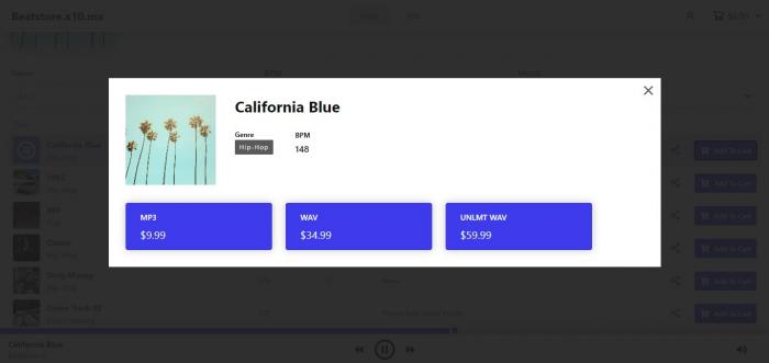 Visit Listing - Beatstore Wordpress Plugin Beatstore Wordpress Plugin - Screenshot 4