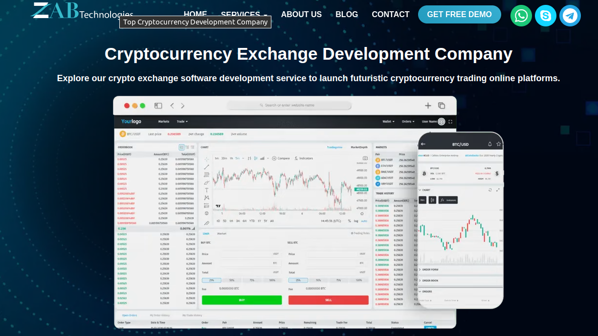 Cryptocurrency Exchange Development - Screenshot 1
