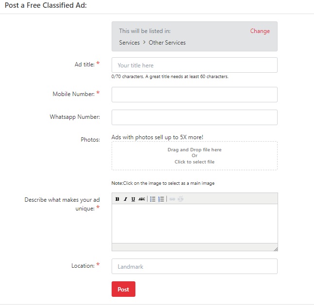 Classified Ads Script for Dubizzle-like marketplace - Screenshot 2