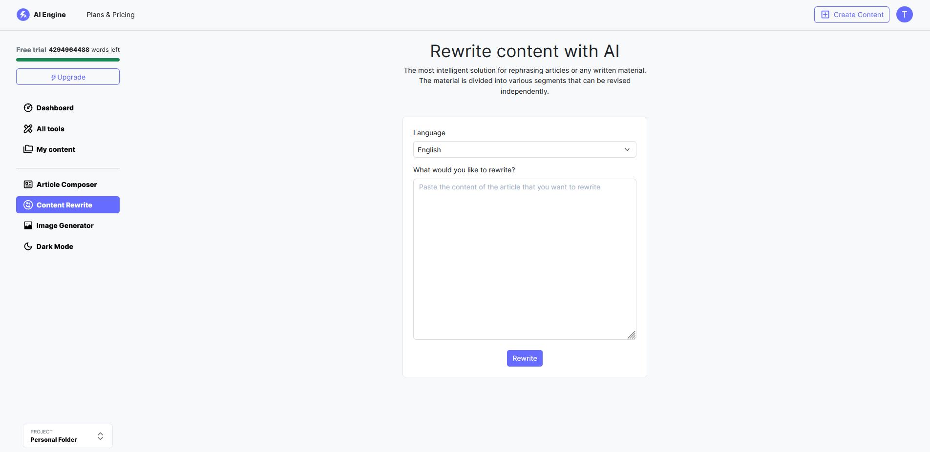 AI Engine Ã¢ÂÂ AI Copywriter &amp - Screenshot 7