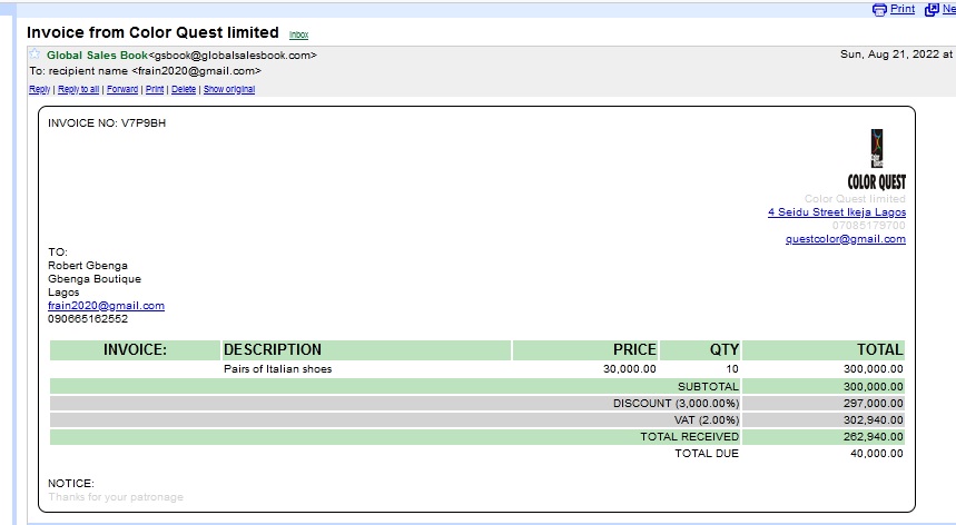 Global Sales Book - For SAAS Invoicing and Inventory Management - Screenshot 4