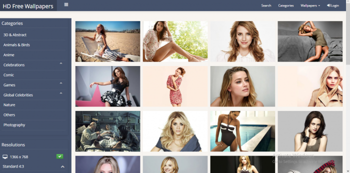Photo Gallery Website, PHP Wallpaper Script - Screenshot 1