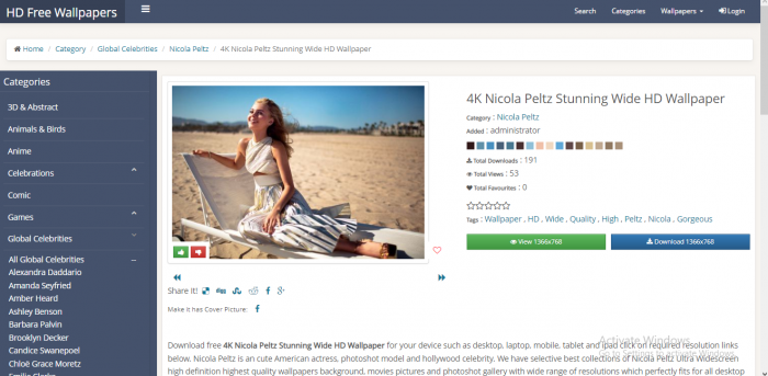 Photo Gallery Website, PHP Wallpaper Script - Screenshot 2