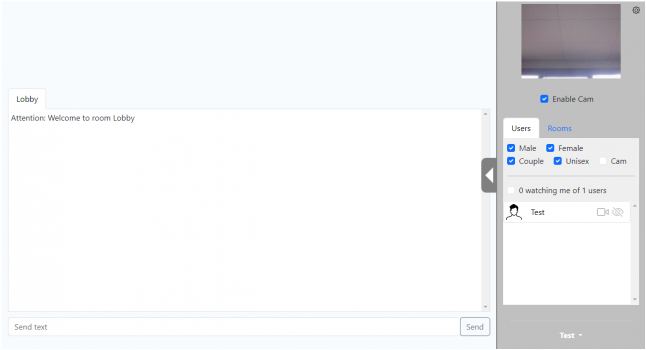 Free online HTML5 webcam chat - Screenshot 1