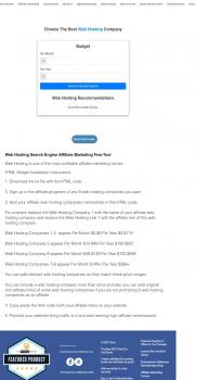 Affiliate Marketing Web Hosting Search Engine - Screenshot 1