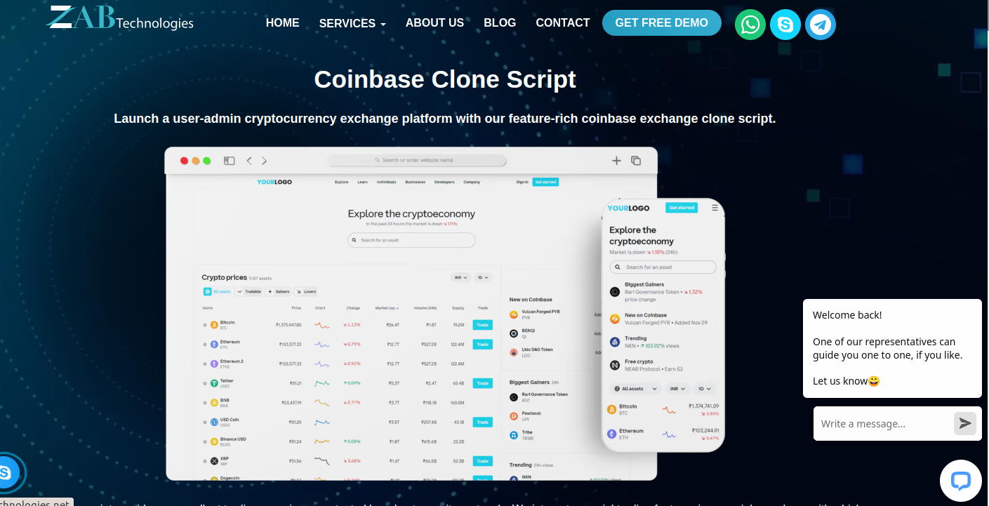 Coinbase Clone Script - Screenshot 1