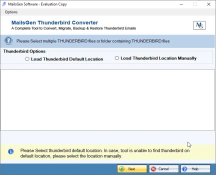 MailsGen Thunderbird Converter - Screenshot 1