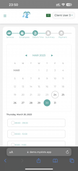 Visit Listing - Myslots Scheduling App Myslots Scheduling App - Screenshot 8