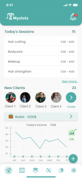 Visit Listing - Myslots Scheduling App Myslots Scheduling App - Screenshot 1