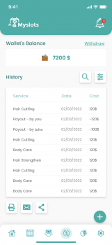 Visit Listing - Myslots Scheduling App Myslots Scheduling App - Screenshot 5