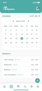 Visit Listing - Myslots Scheduling App Myslots Scheduling App - Screenshot 3